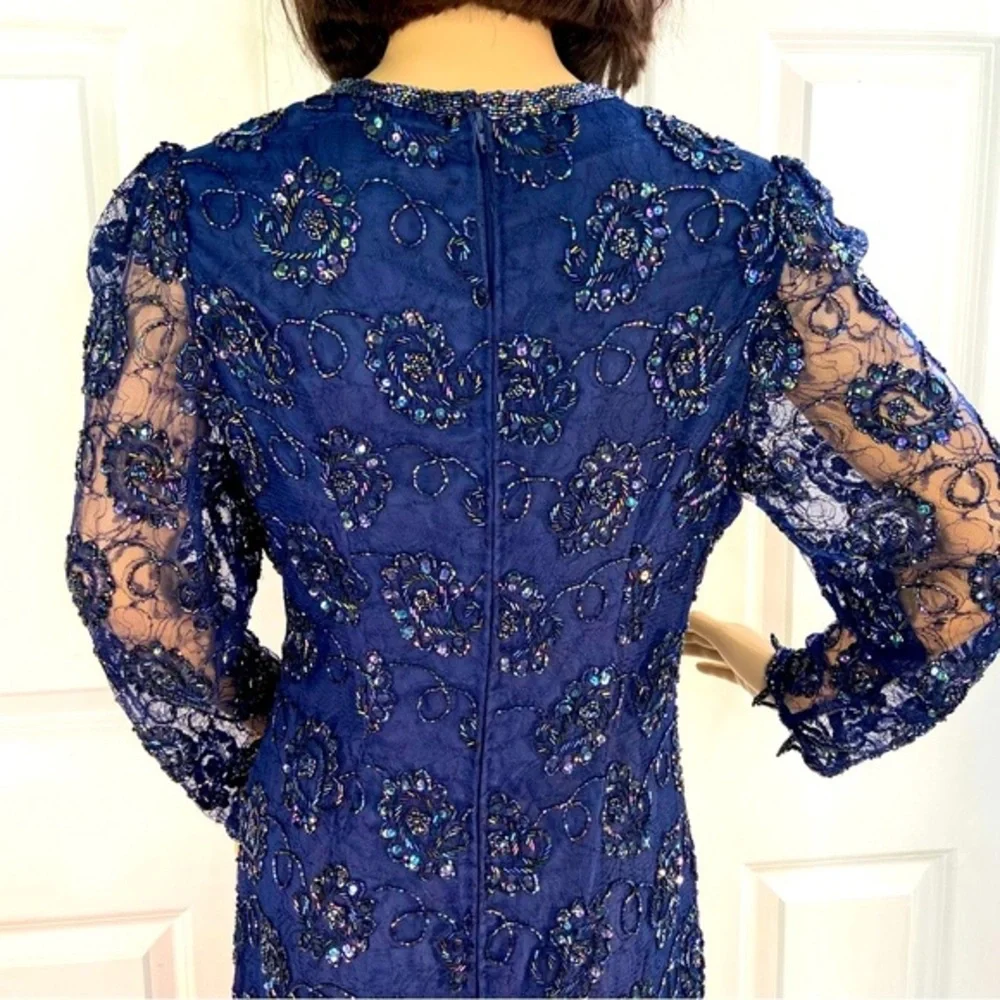 Lillie Rubin Floral Beaded Gown - Picture 12 of 17